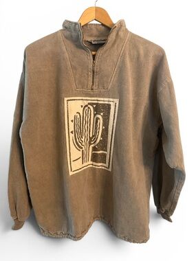 Vintage Women’s S/M cactus Southwest hefty pullover